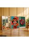 Frida Kahlo Themed 3 Piece Wooden Framed Painting Act - 2