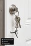 316L Stainless Steel Metal Keychain with Basketball Player Figure - Key Accessory