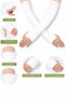 Fingerless Sleeve Cap – Uv Protection, Anti-Sweat, Flexible & Organic Fabric, White