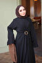 Black Bolero Dress with Buckle Detail - 3
