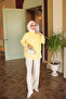 Yellow Single Pocket Terry Cotton Shirt - 2