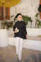 Black Layered Shirt with String Ties - 2