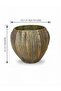 وعاء زهور معدني مزخرف متوسط الحجم 23.5 × 25 سم - 3