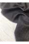 Striped Black Raw Linen Fabric Tok - 2