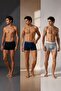 Cotton & Elastane Black-Navy Blue-Grey 3-Piece Men's Boxer Thcl1Vre005Rs