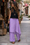 ITALIAN RAW LINEN TROUSERS SKIRT - 2