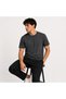 Men's T-Shirt Anthracite Regular Fit Crew Neck Cotton 30/1 Single Jersey Fabric - 2