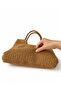 Natural Wicker Look Hand Knitted Women's Beach & Hand Bag – Beige - 4