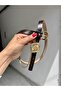 Women's Aci Brown Thin Belt with Accessories and Chain - 3