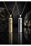 Stainless Steel Watch Dial Design Roman Number Men's Bar Necklace