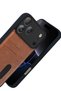 Aconcept iPhone 17 Pro Sara Leather Case with Business Card Holder (64548) - Tan - 3