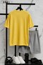 Be Kind Printed Plus Size Unisex T-Shirt & Grey Shorts Set - 2