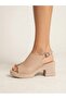 Genuine Leather Ankle Strap Comfortable Women's Heeled Sandals - 6.5 cm - 3