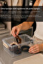 3-Piece 3 Liter Multi-Purpose Organizer - Elora Lockable Lid In-Cabinet Organizer Storage Box Beige - 4