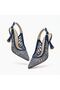 Desire Tulle Material Stoned Women's Heeled Shoes - 2