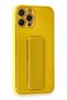 Aconcept iPhone 12 Pro Case Coco Carbon Stand Cover (103210) - Yellow - 2