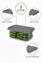 2 Pieces 5Lt Elora Lockable Lid Box - Multi-Purpose Kitchen Organizer Food Storage Container Gray - 3