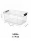 2 Pieces 5Lt Elora Lockable Lid Box - Multi-Purpose Kitchen Organizer Food Storage Container Transparent - 5