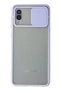 Aconcept Galaxy A02 Case Palm Frosted Camera Sliding Silicone (182315) - Lilac