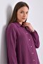 Women's Shirt Collar Wooden Buttoned Collage Elastic Aerobin Woven Tunic - Regular Fit - 7