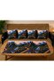 Landscape Patterned 4-Piece Decorative Throw Pillow Cover and Runner Set - 4