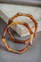 Women's Bamboo Design Elastic Acrylic Bracelet - Trendy Resin Bamboo Form Bangle Cuff - 3