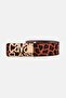 Women Animal Print Buckle Belt, Multicolor
