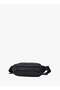 Unisex Small Cross Body Waist Pouch with Adjustable Buckle PU Coated Watter Resistant Shoulder bag for Men and Women on Travel Hiking, YB00043, Black
