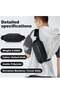 Unisex Small Cross Body Waist Pouch with Adjustable Buckle PU Coated Watter Resistant Shoulder bag for Men and Women on Travel Hiking, YB00043, Black - 5