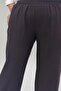 69015 Large Size Nora Pants with Elastic Waist - Brown - 2