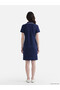 Rochie mini brodată cu guler polo - 4