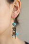 Ethnic Bohemia Antique Turquoise Natural Stone Earrings