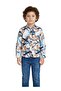 Boys Blue Brown Abstract Printed Shirt