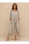 Women's Original Italian Silk Fabric Long Sleeve Double Pocket Infinity Cardigan 44-52