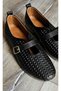 Nigella Genuine Leather Single Strap Ballerina Shoes with Gold Detail B4733 - 4