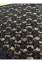 Black Rose Motif Sequined Lace Fabric |   Evening Wear & Stylish Design Fabric - 2