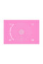2-Piece Pink Silicone Dough Rolling Mat 45X65 cm and Wooden Handle Dough Roller 19 cm - 2