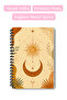 Mystical Boho Botanical Leaf Motif A5 50 Sheets 100 Pages Spiral Lined Notebook - 4