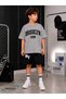 Summer Brooklyn Usa Ny Letter Printed Boys Shorts T-Shirt Set