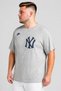 Men Sportswear Fit Short Sleeve New York Yankees Outdoor T-Shirt, Heather Grey - 3