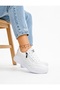 Women's Zippered and Laced Non-Yellowing Sole Sneaker Shoes-White - 3