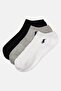 Men 6 Pairs Embroidered Logo Low Cut Socks, Multicolor