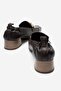 Ferviya Women's Genuine Leather Low Heel Loafer Shoes Brown - 3