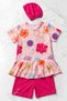 Girl's 3-Piece Swimsuit Set with Bonnet Girls' Uv Protection Swimsuit Set I Girls' Sea and Pool Swimsuit Set 8-12 Years - 2