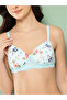 Green Floral Lightly Padded Non Wired Bra and Brief Set - 5