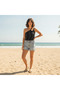 Women's Knitwear Thin Strap Asymmetrical Black Color Blouse Bb2751 - 2