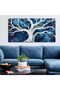 Galaxy Tree of Life Canvas Wall Art | 50x100 Inches Gallery Wrapped | Abstract Blue White Tree | Starry Night Wall Decor - 5