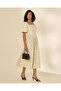 Women Yellow Polka Dot Poplin Dress - 4