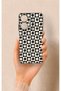 Realme C55 Compatible Floral Motif Checkered Pattern Silicone Case