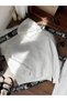 Women's White Spider Printed 3 Thread Hooded Hoodie Sweatshirt - 4